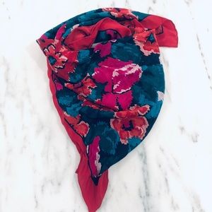 Vintage Bill Blass Floral Silk Scarf